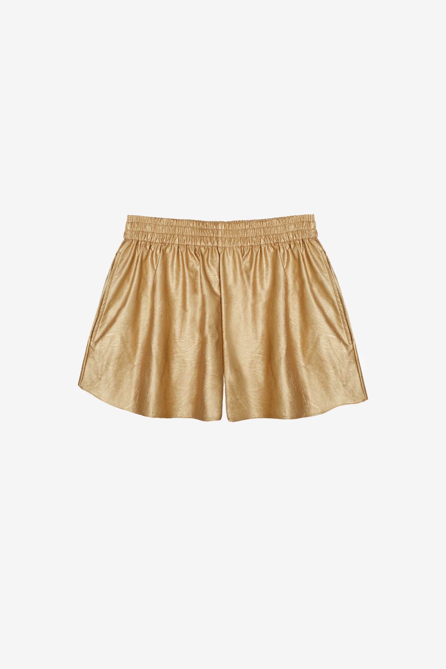 DIAMANTE - Eccentric faux leather shorts