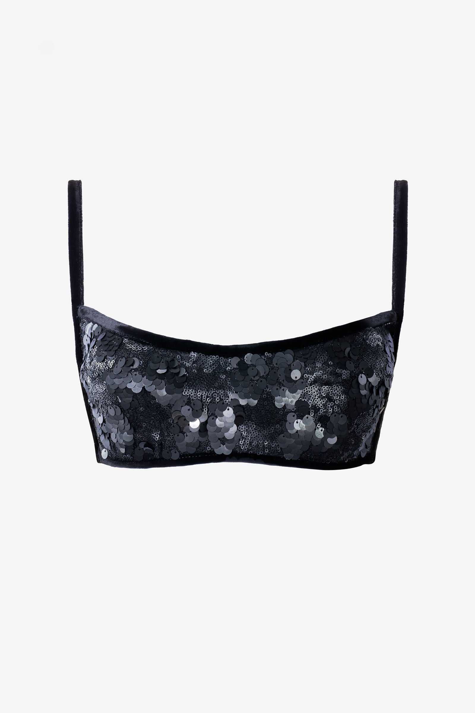 Kristina Ti CLEMENTINA - Sequined crop top