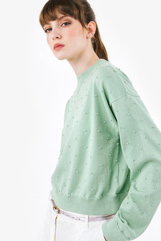 DAFNE - Felpa in maglia Dots