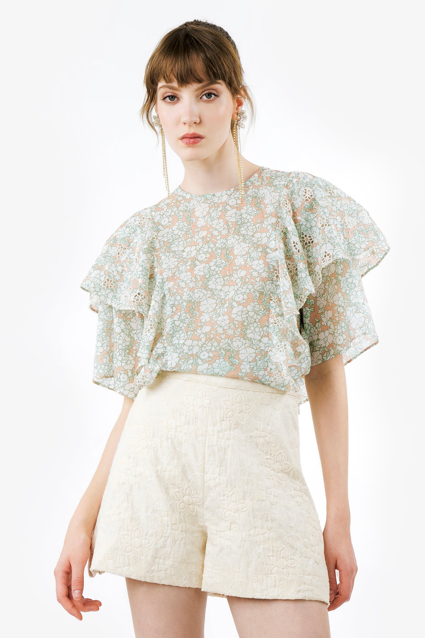 FLORA - T-shirt in cotone Peonia