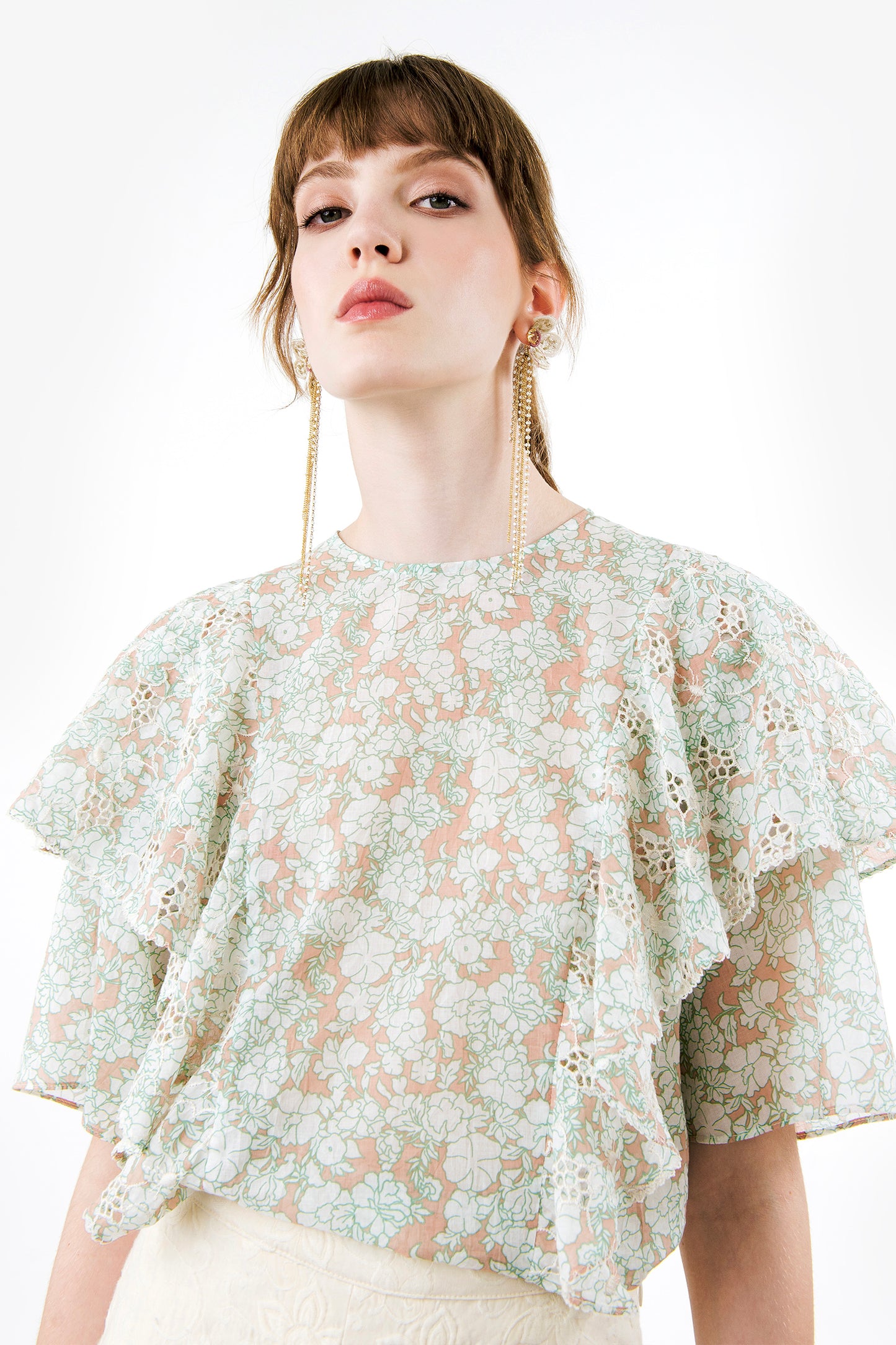 FLORA - T-shirt in cotone Peonia