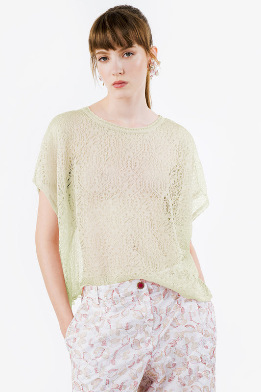 NADIA - T-shirt in maglia Aria