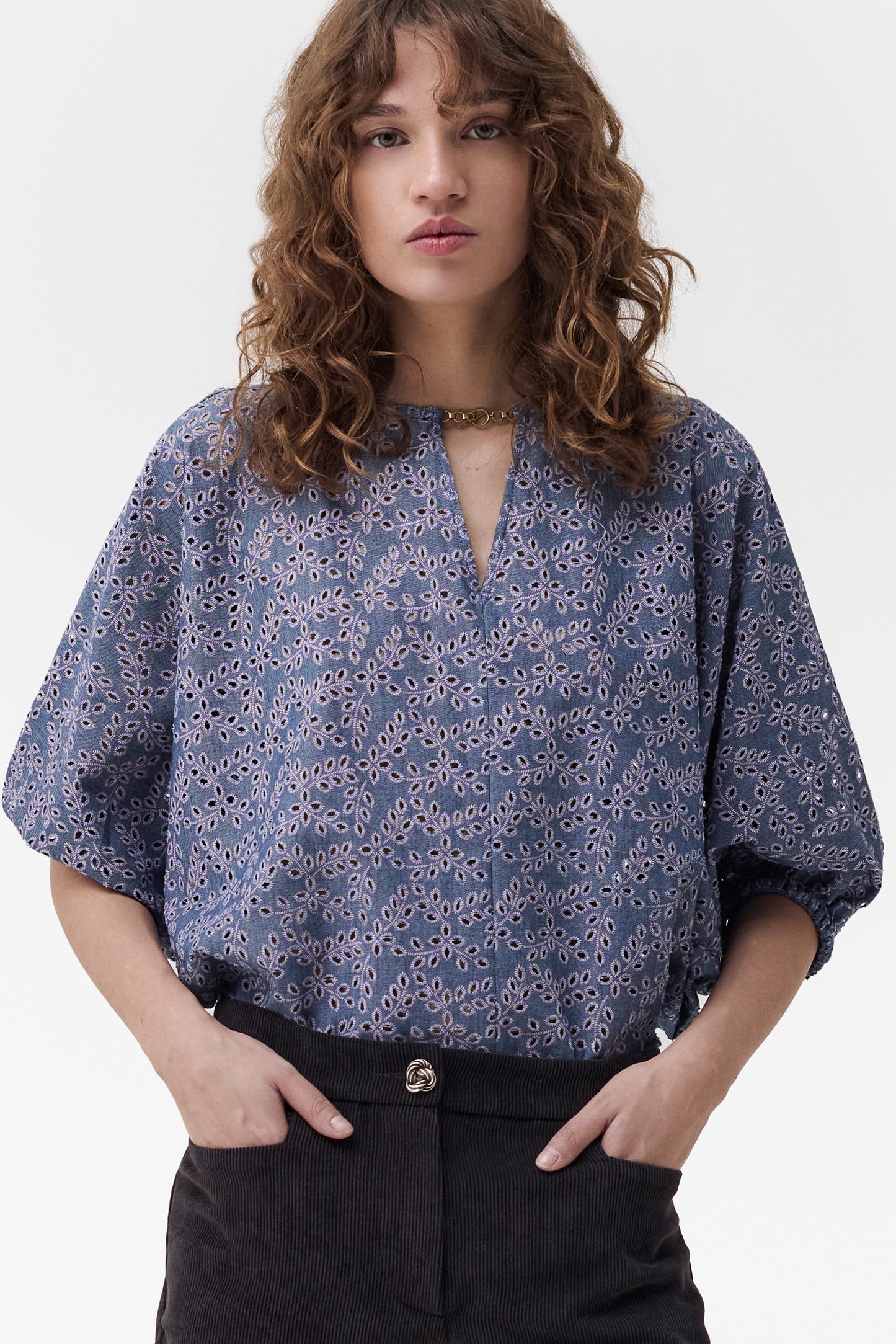 CAROLE - Kimono blouse Foliage