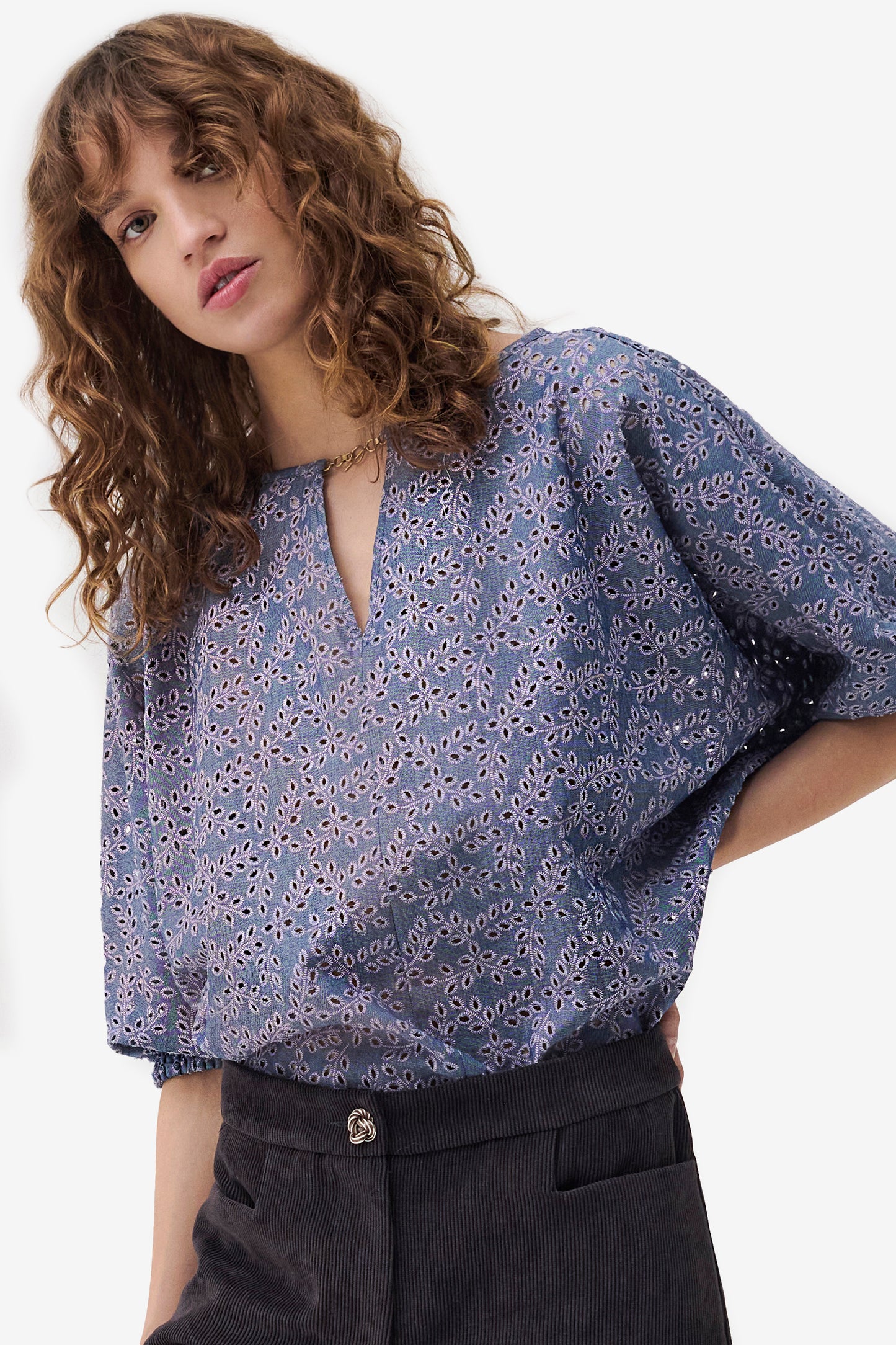 CAROLE - Kimono blouse Foliage