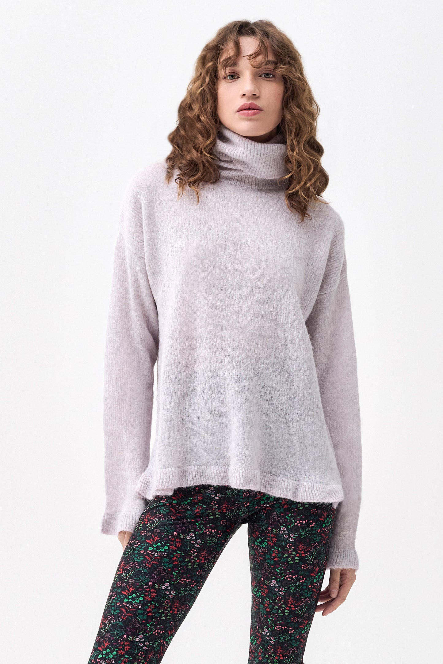 CARLOTTA - Turtleneck sweater Biscuit