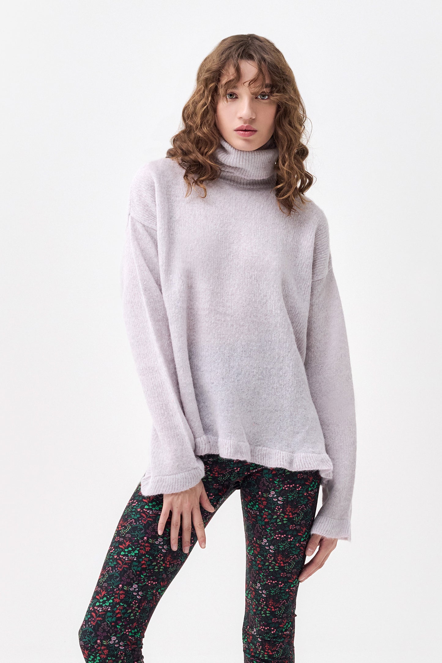 CARLOTTA - Turtleneck sweater Biscuit