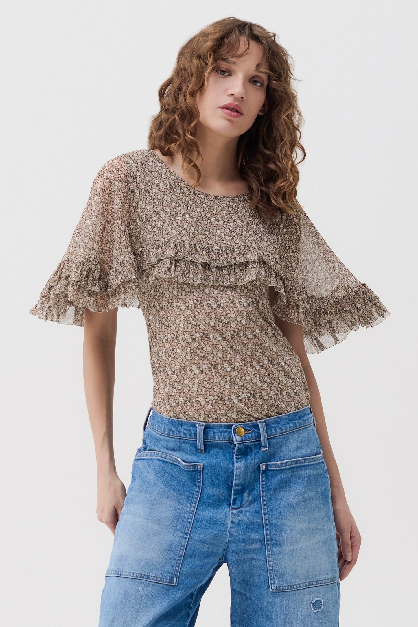 MADELEINE - Blusa con mantella Wallpaper