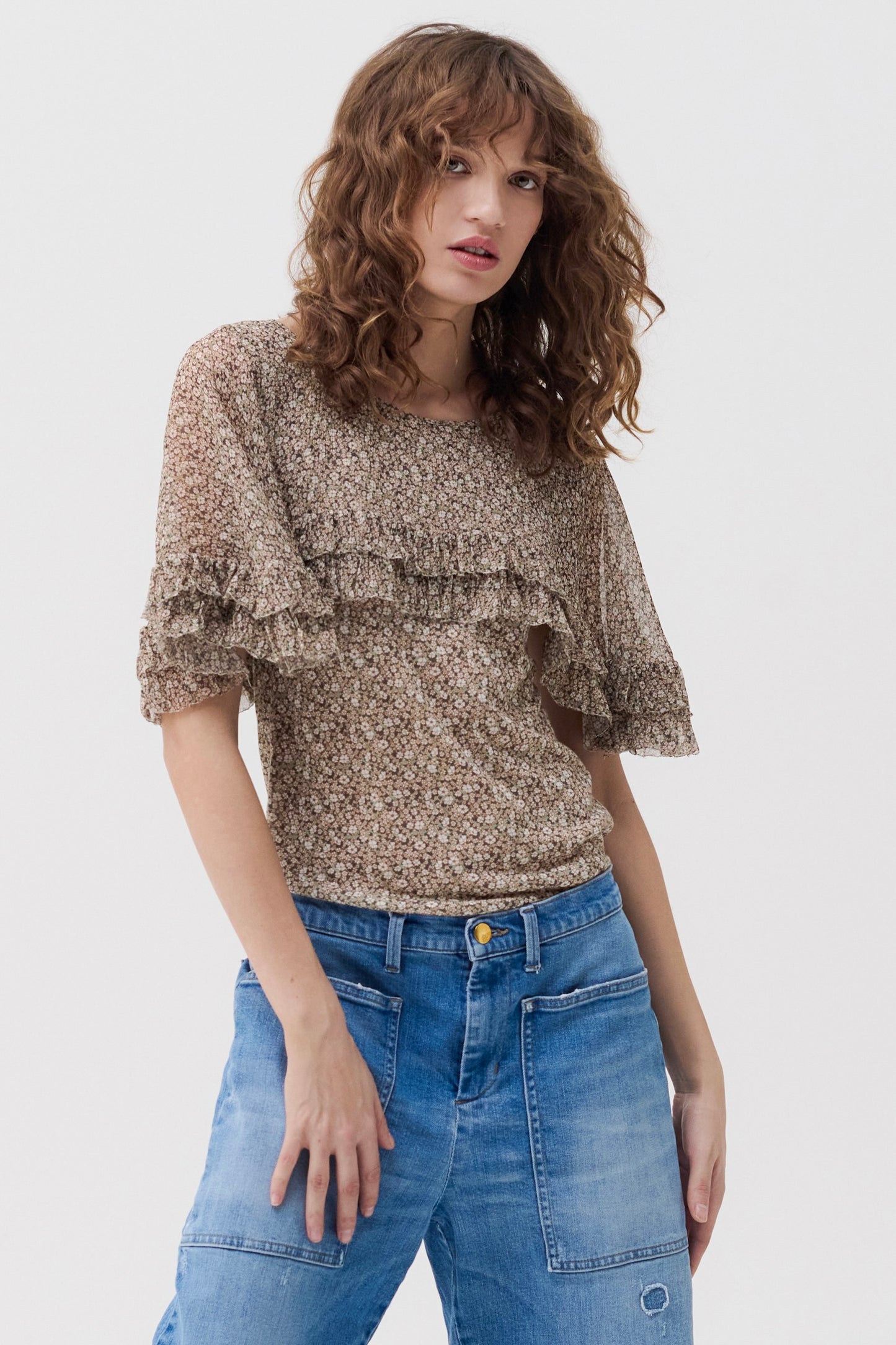 MADELEINE - Blusa con mantella Wallpaper