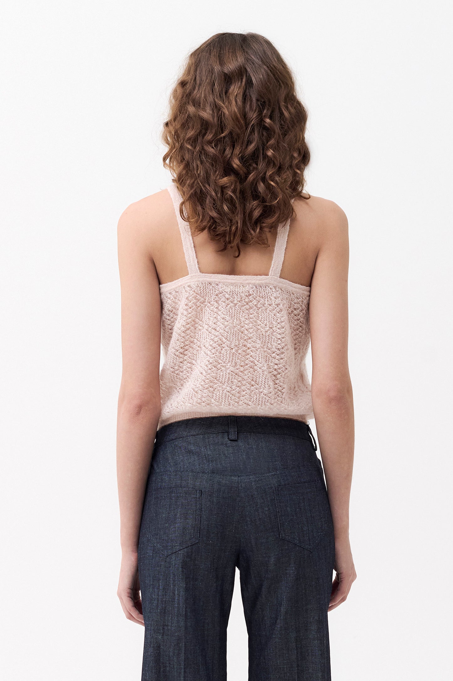 GIULIA - Mohair and alpaca top Pastel