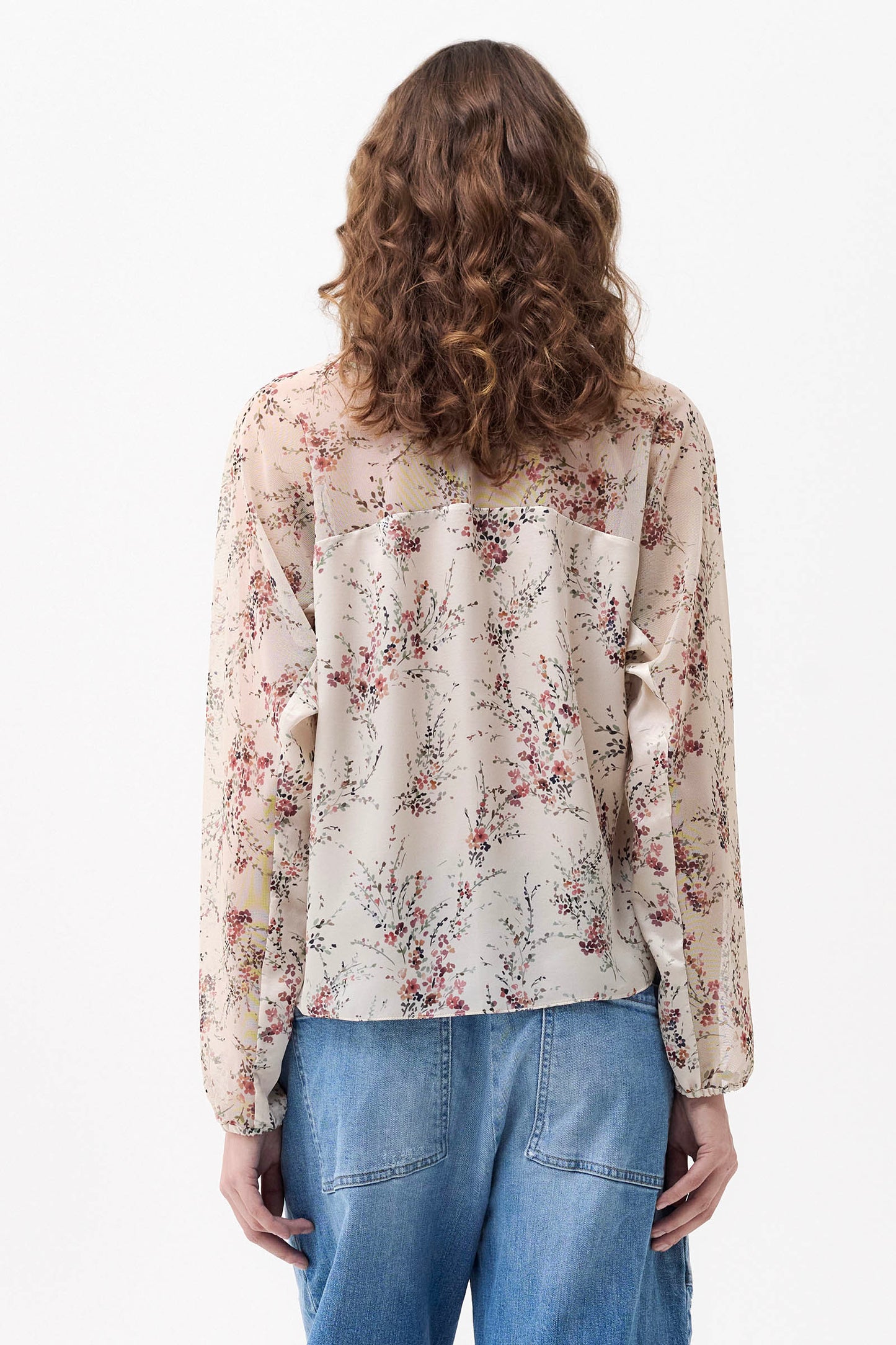 LEILA  - Blusa in seta Wildflowers