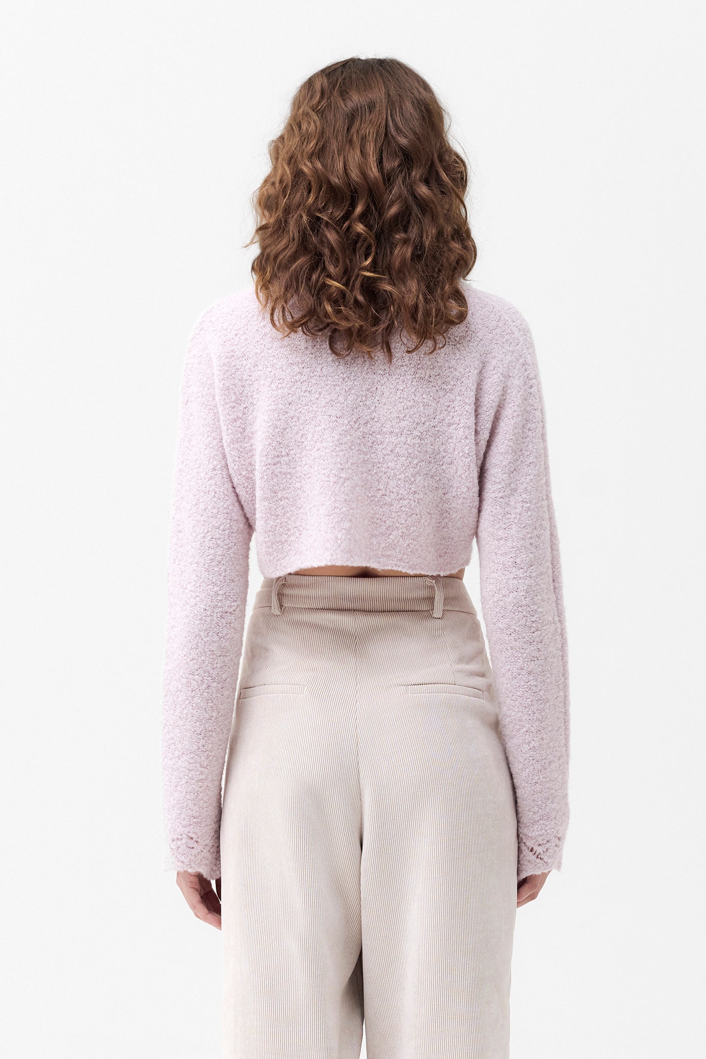 CAMILLA - Bouclè crop sweater Origami