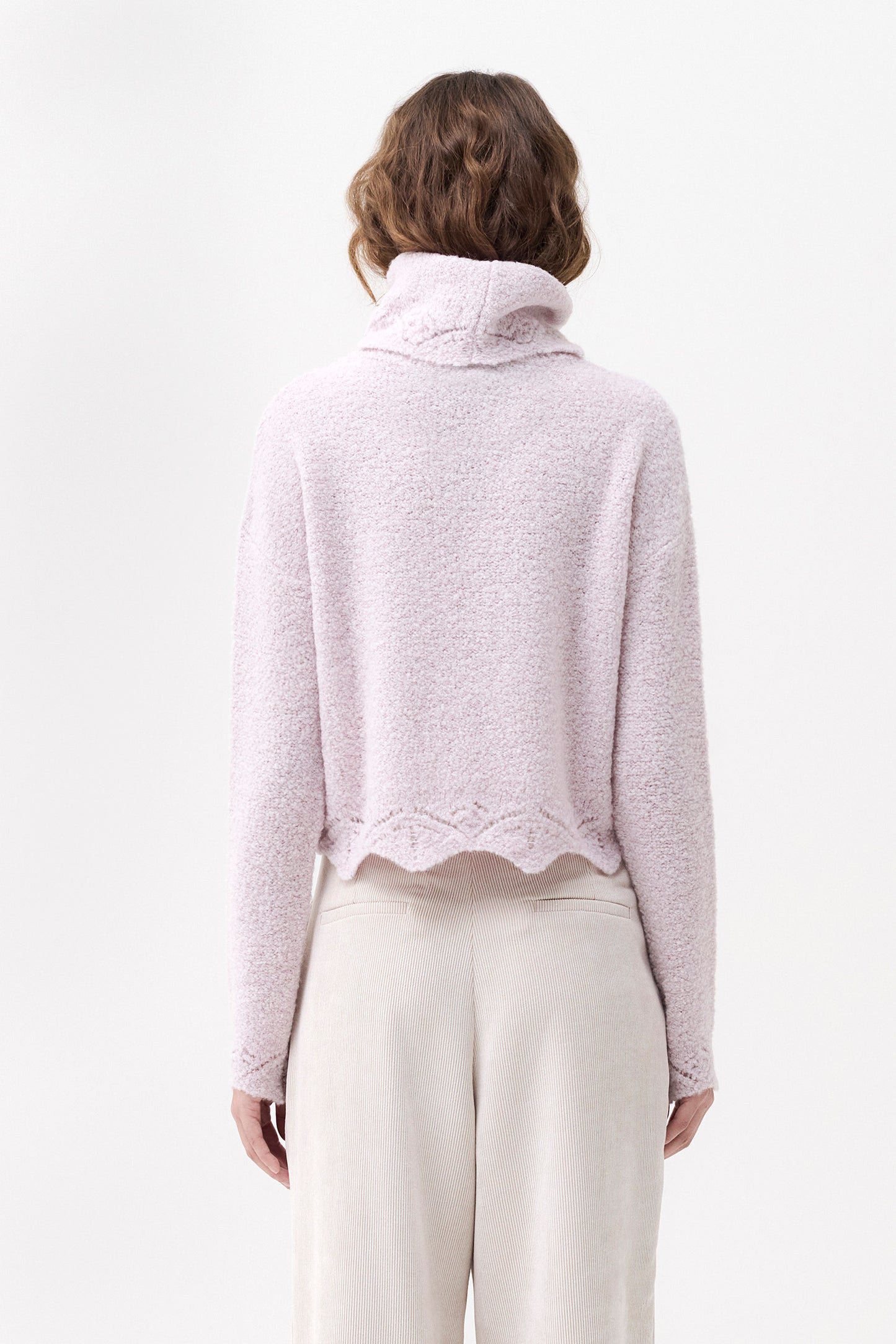 BEATRICE - Boucle crop turtleneck Origami