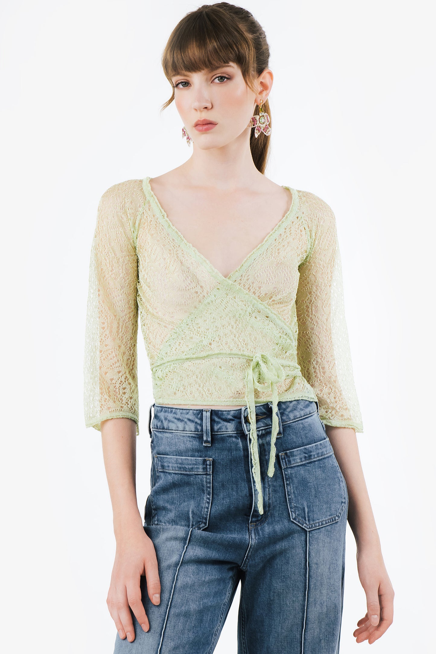 ELETTRA - Crop cardigan in maglia Aria