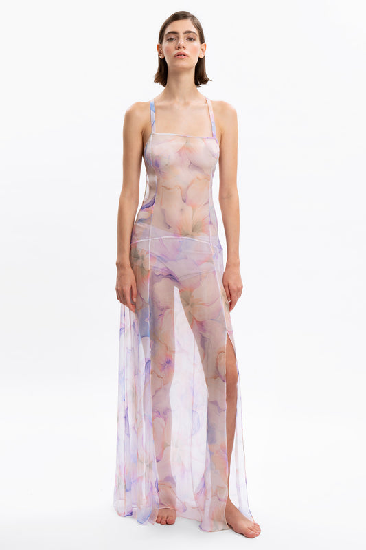 DIAMANTE - Silk dress Eden