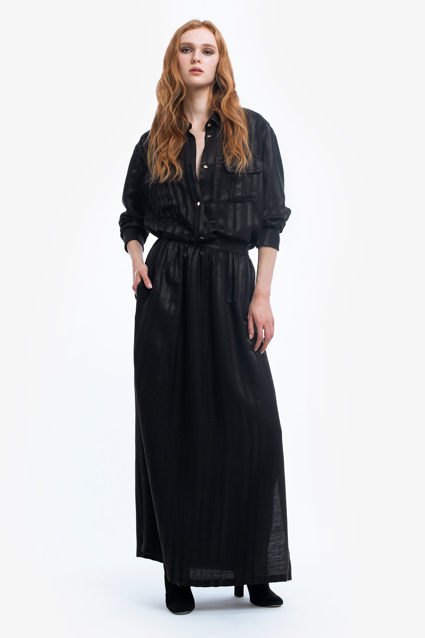 LUISA - Camicia jacquard Stripes