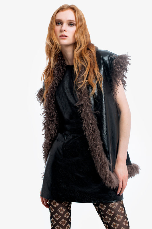 SIENNA - Double-faced vest Sauvage