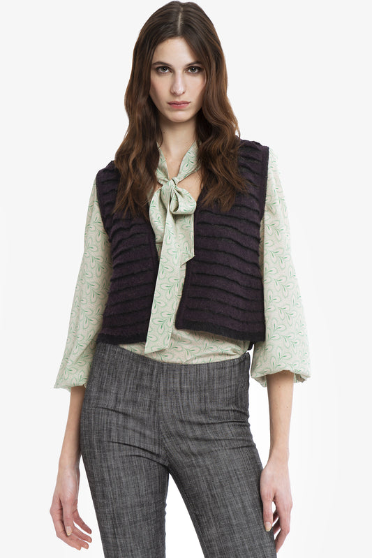 ELENA - Baby alpaca vest Dunes