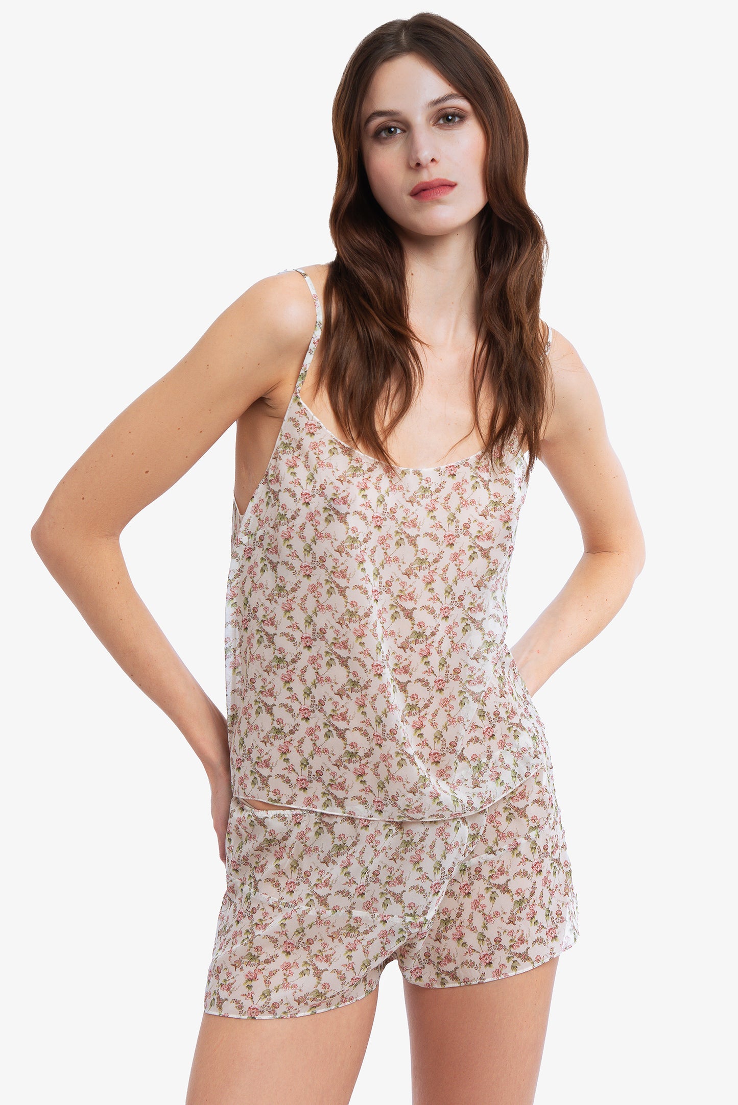 BELLA - Top in seta Ramage