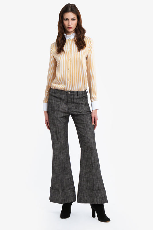 DIAMANTE - Flare Trousers Urban