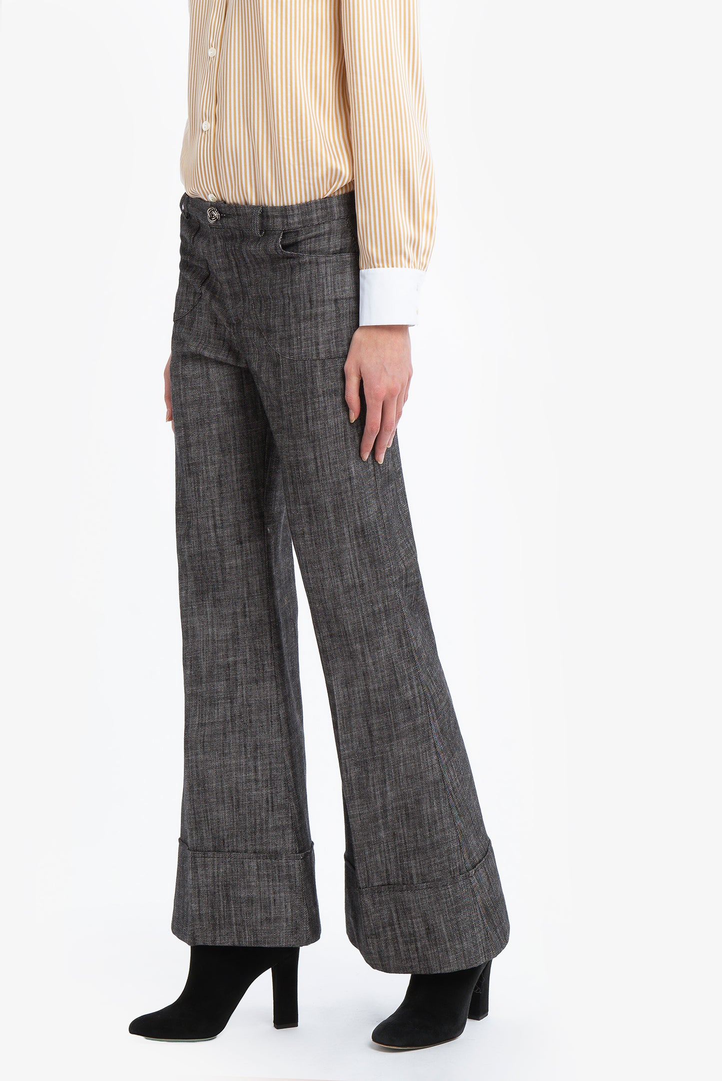 DIAMANTE - Flare Trousers Urban