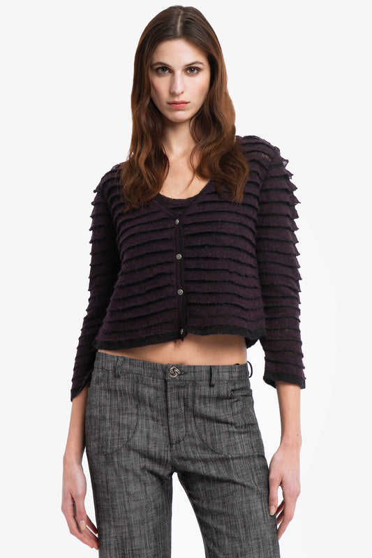 FLAMINIA - Baby alpaca cardigan Dunes