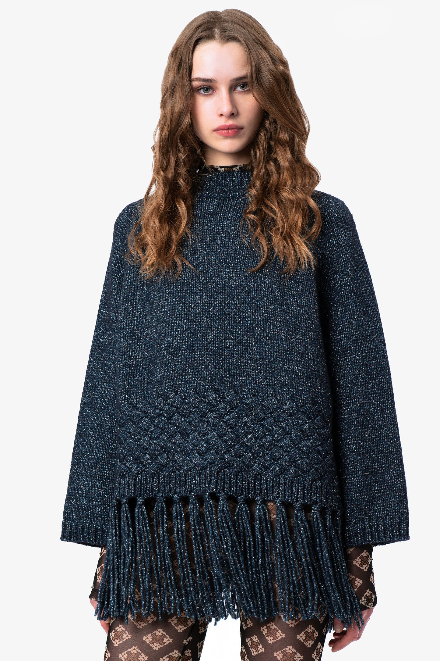 FELIPA - Poncho in lana e alpaca Cosmo