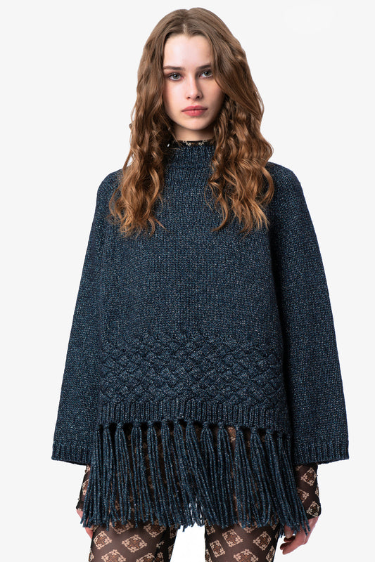 FELIPA - Poncho in lana e alpaca Cosmo