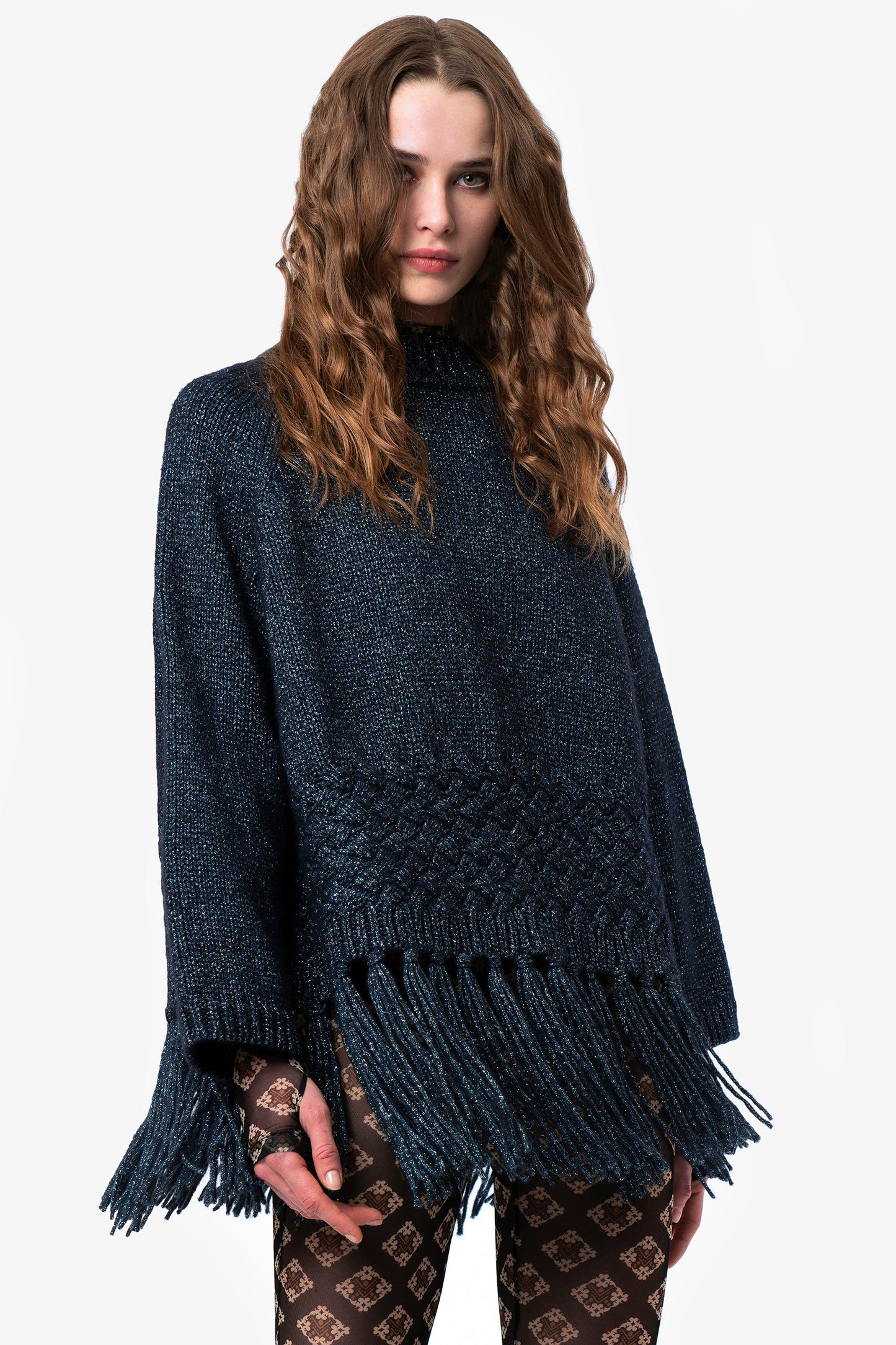 FELIPA - Poncho in lana e alpaca Cosmo