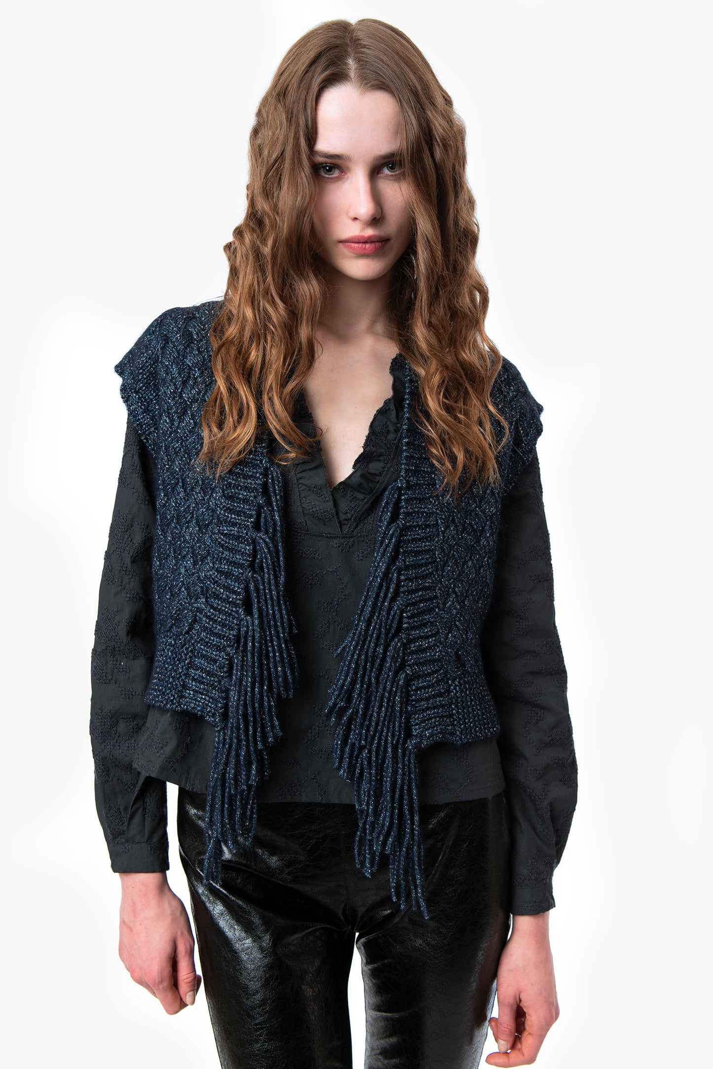 CLELIA - Wool and Alpaca Vest Cosmo