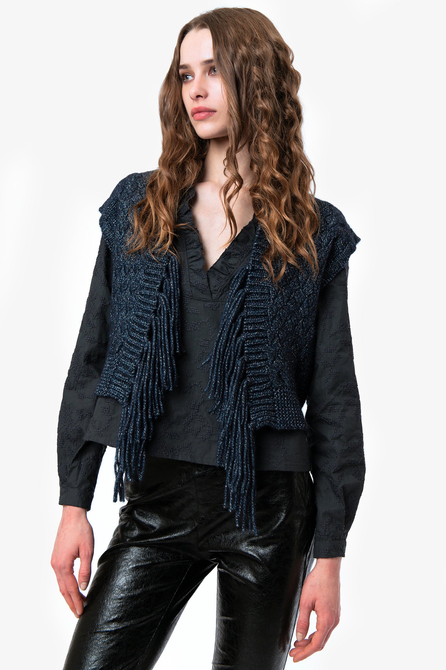 CLELIA - Wool and Alpaca Vest Cosmo