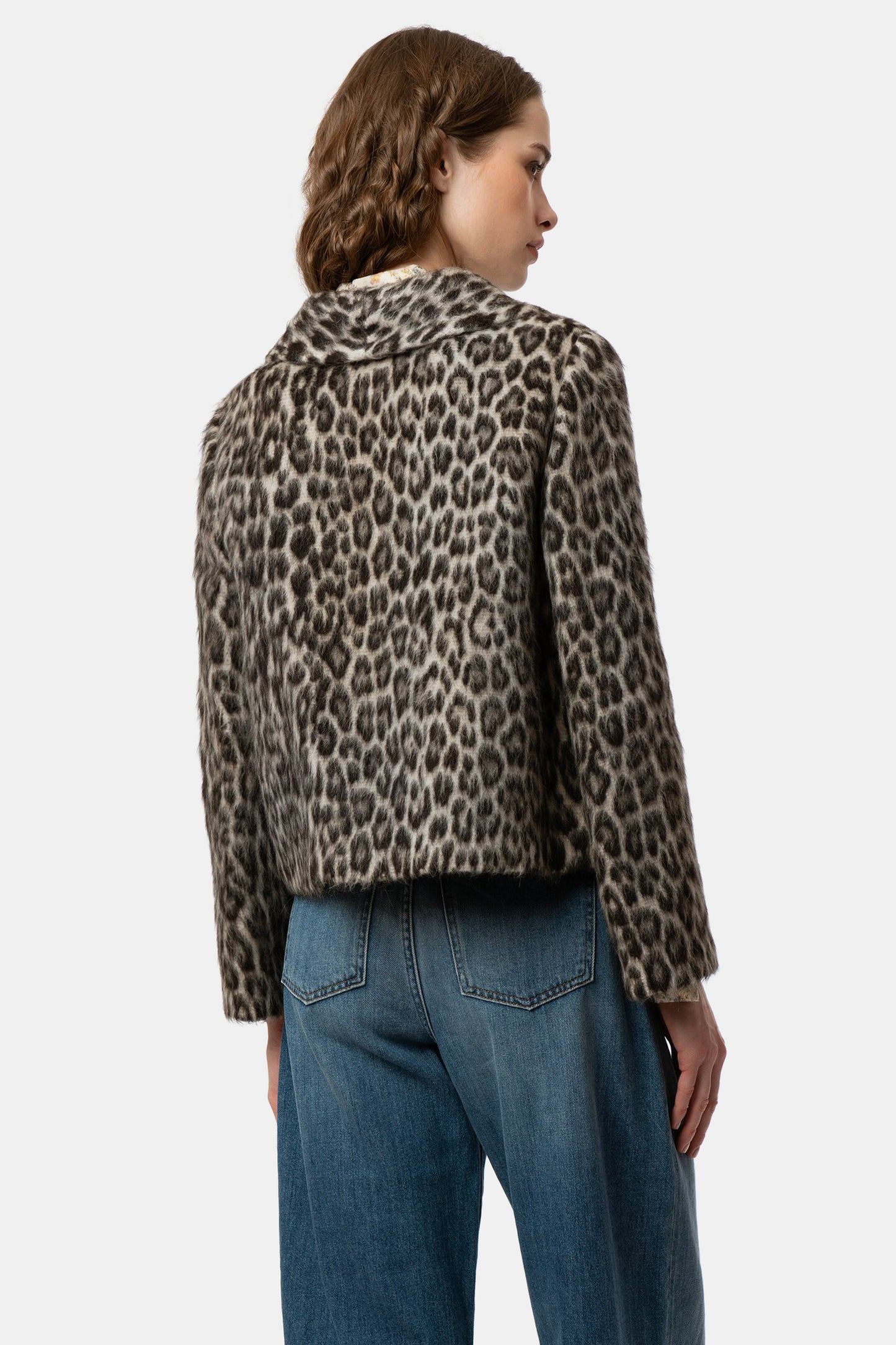 SAVANNAH - Animalier wool jacket