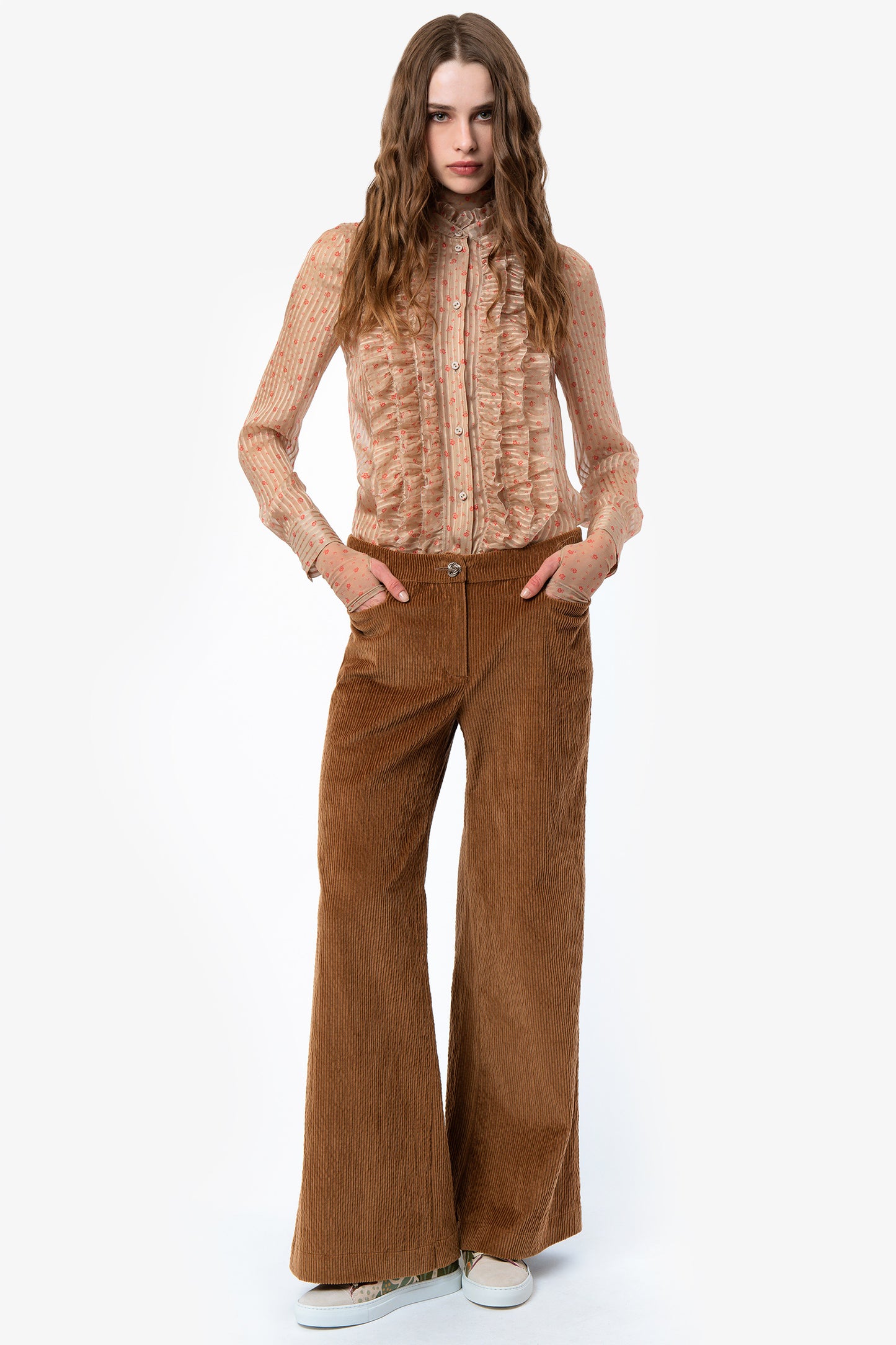 IOLANDA - Pantalone baggy in velluto a coste Seventy
