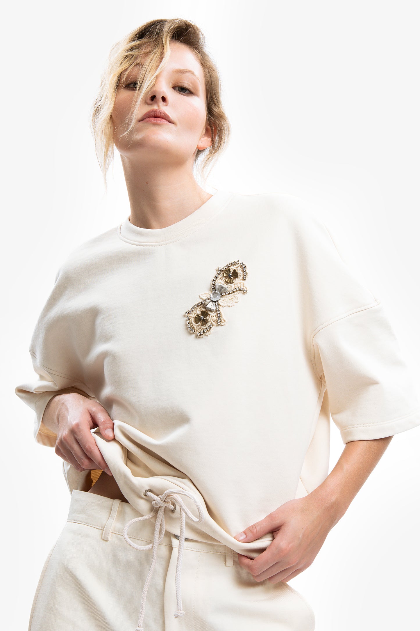 LUNA - Cotton Sweatshirt Campus 