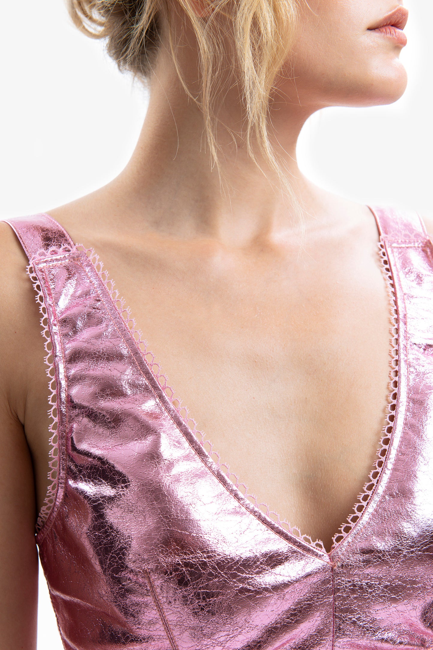 GEMMA - Crackle effect laminate top Metal