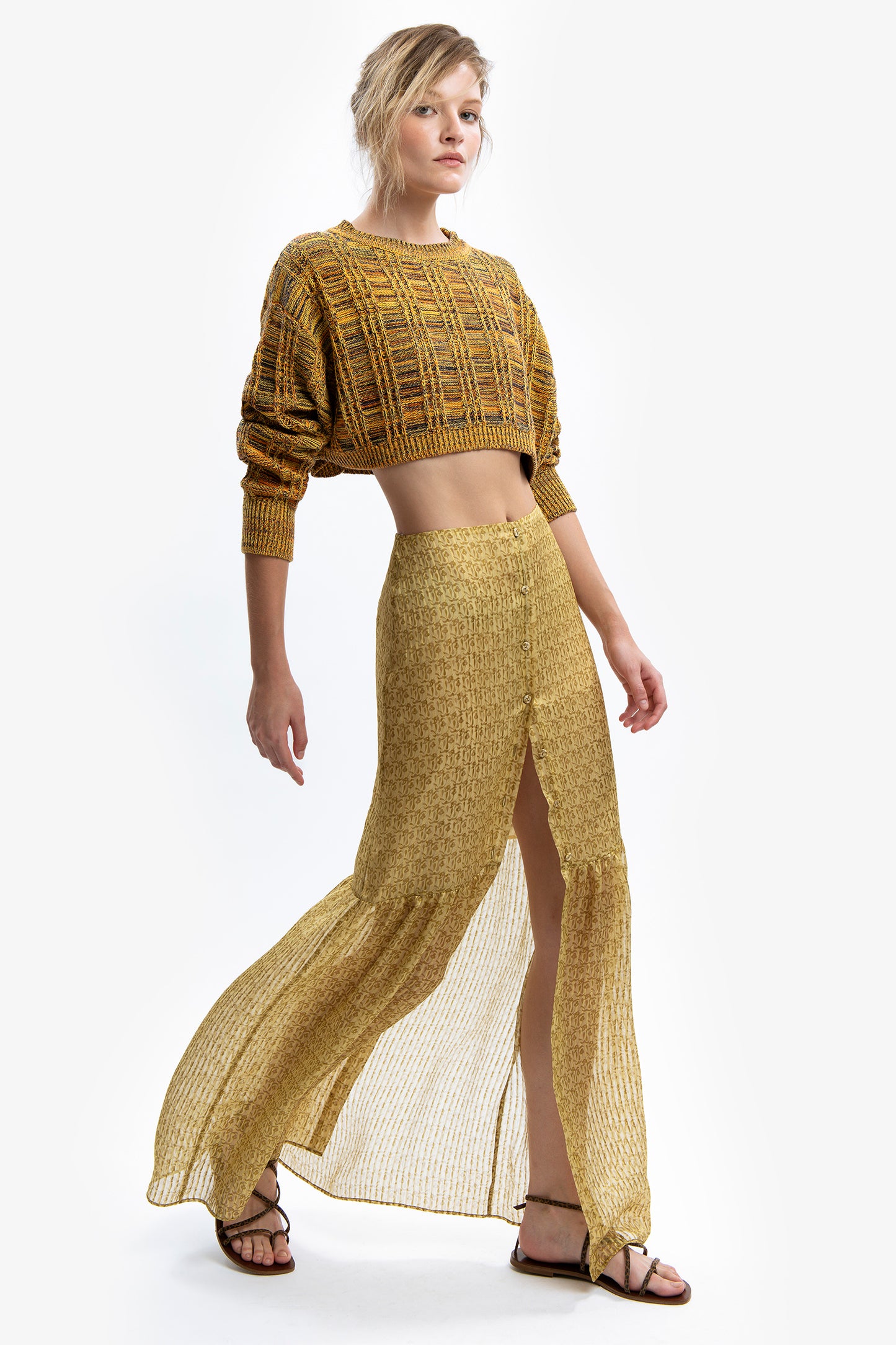 MELANIA - Maglia crop Groove