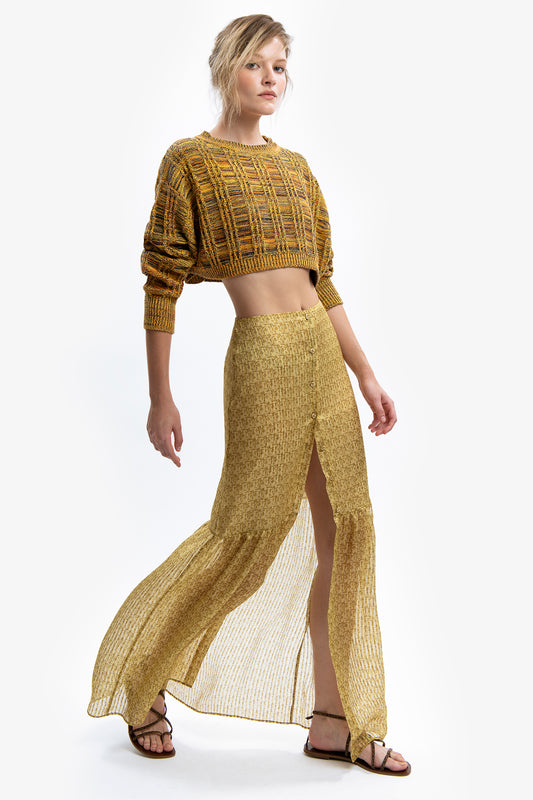 MELANIA - Maglia crop Groove