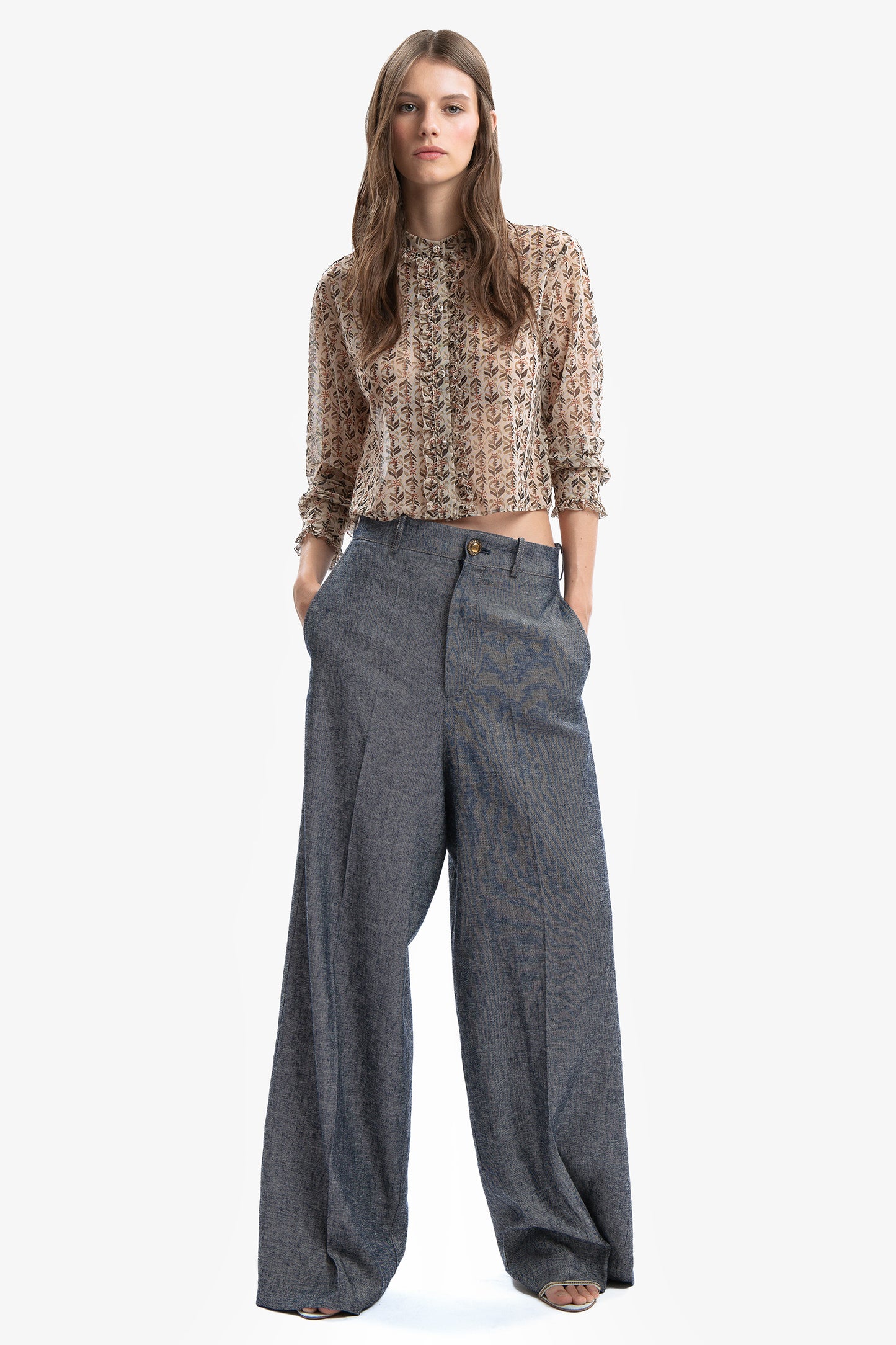 LISA - Camicia in tulle Lotus