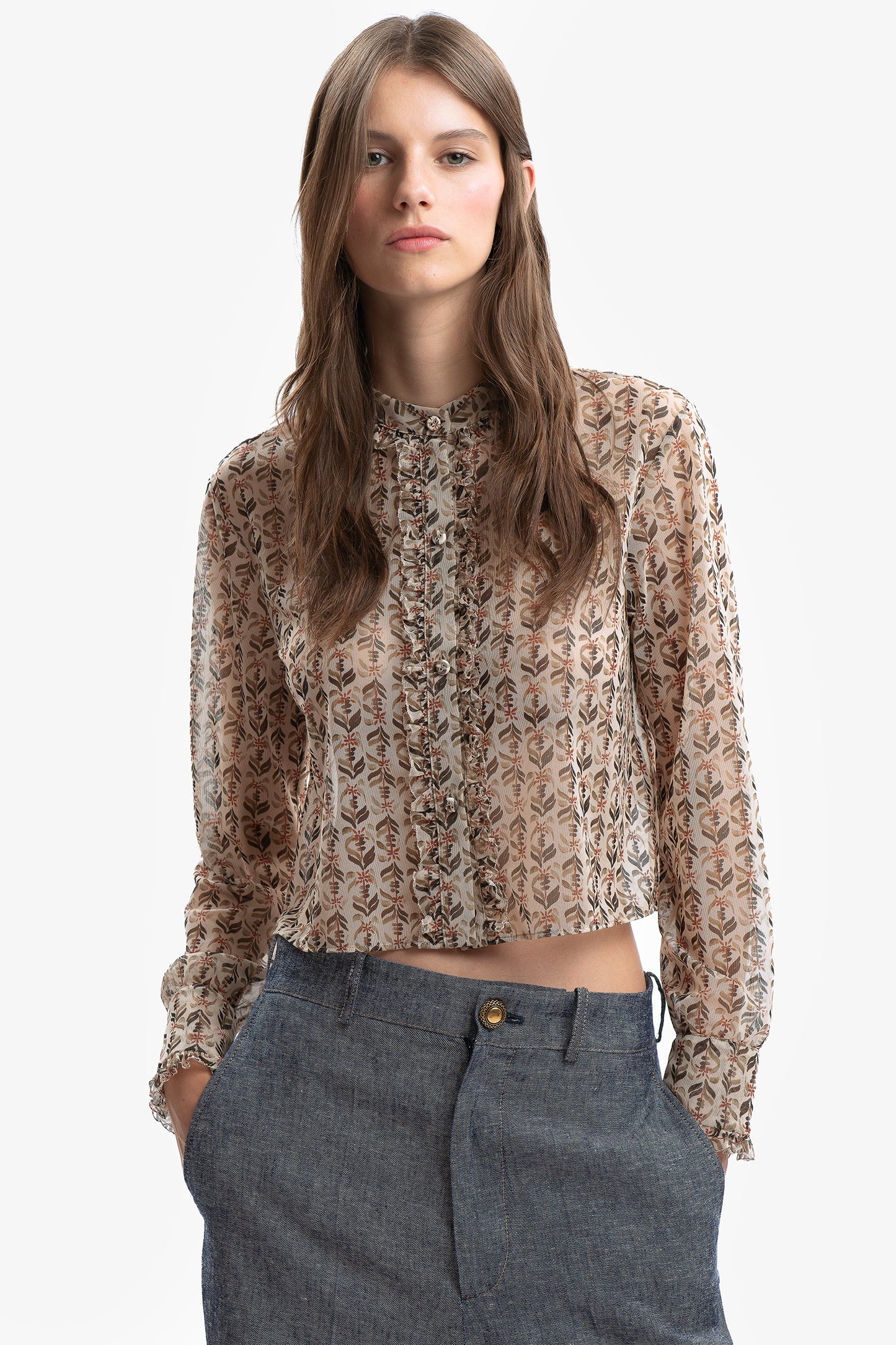 LISA - Camicia in tulle Lotus