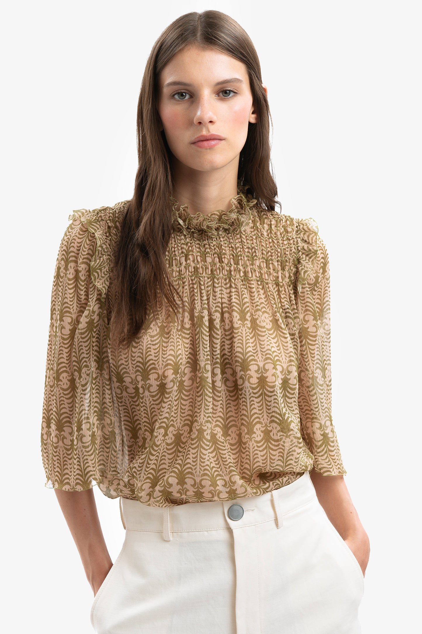 PAOLA - Blusa in seta Mirage