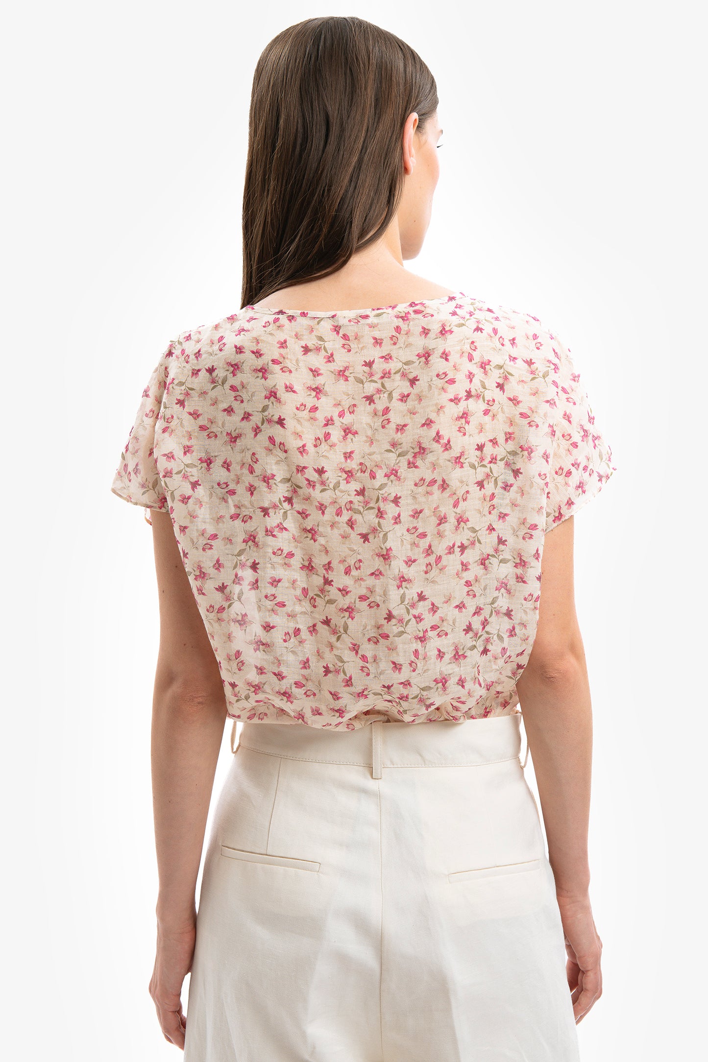 ELEONOR - T-shirt in ramiè Magnolia