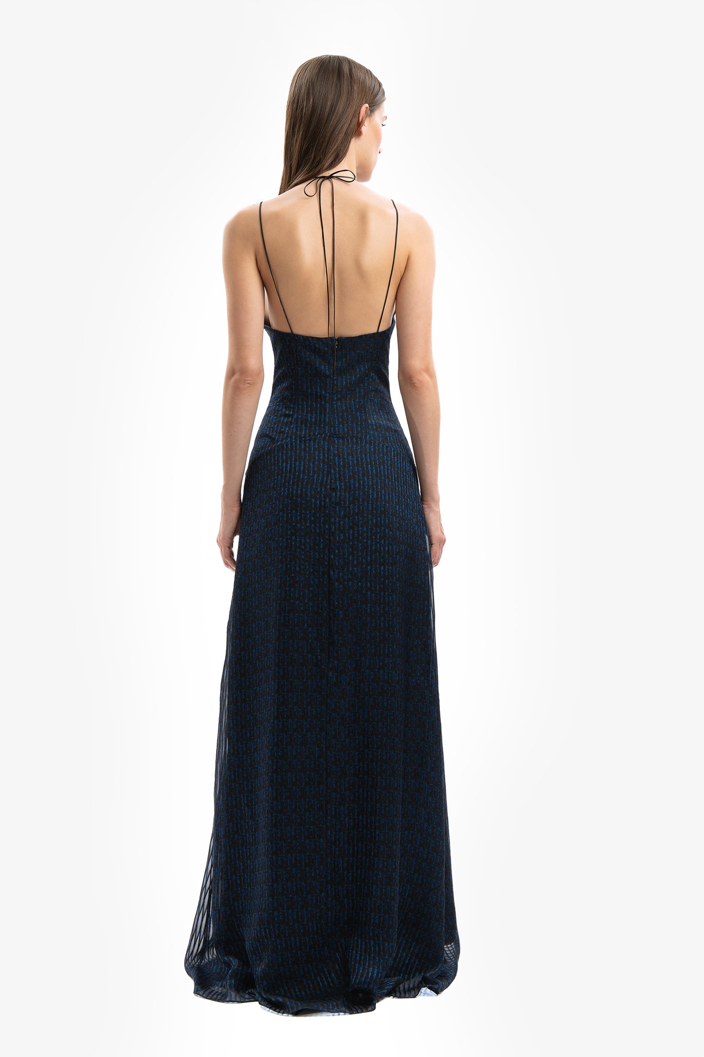 CHARLENE - Abito lungo in seta Amnesia