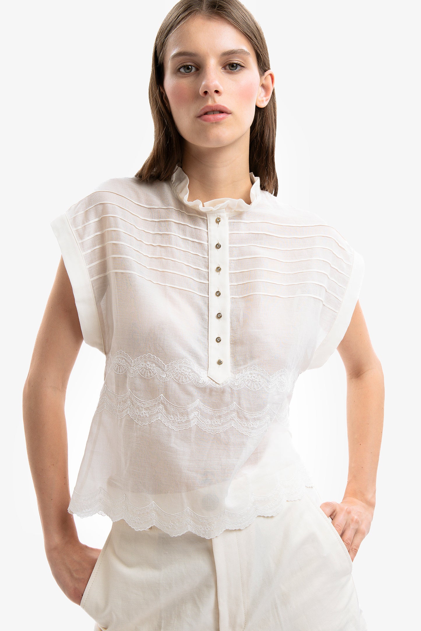 CHIARA - Blusa in cotone Madame