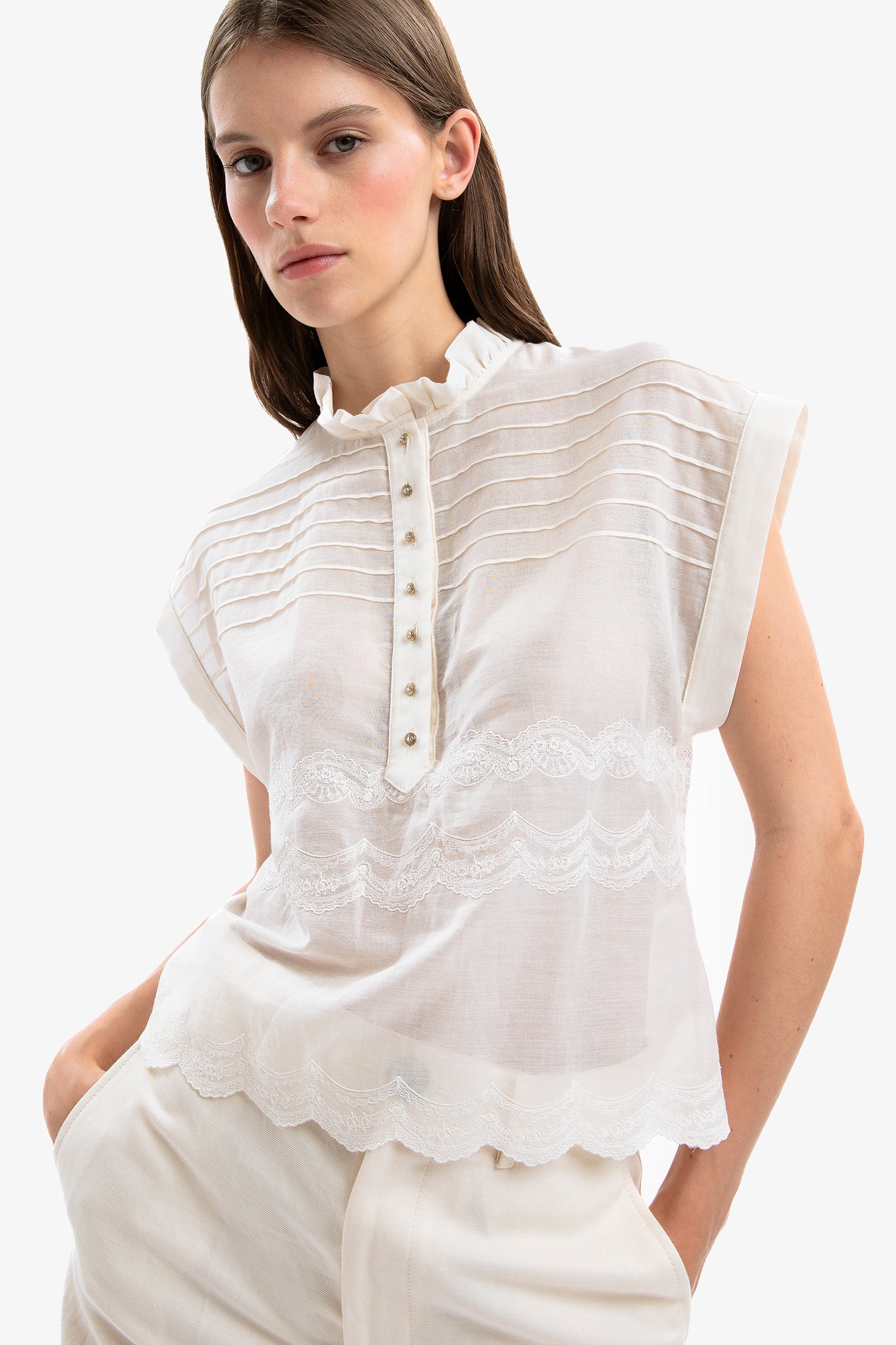CHIARA - Blusa in cotone Madame