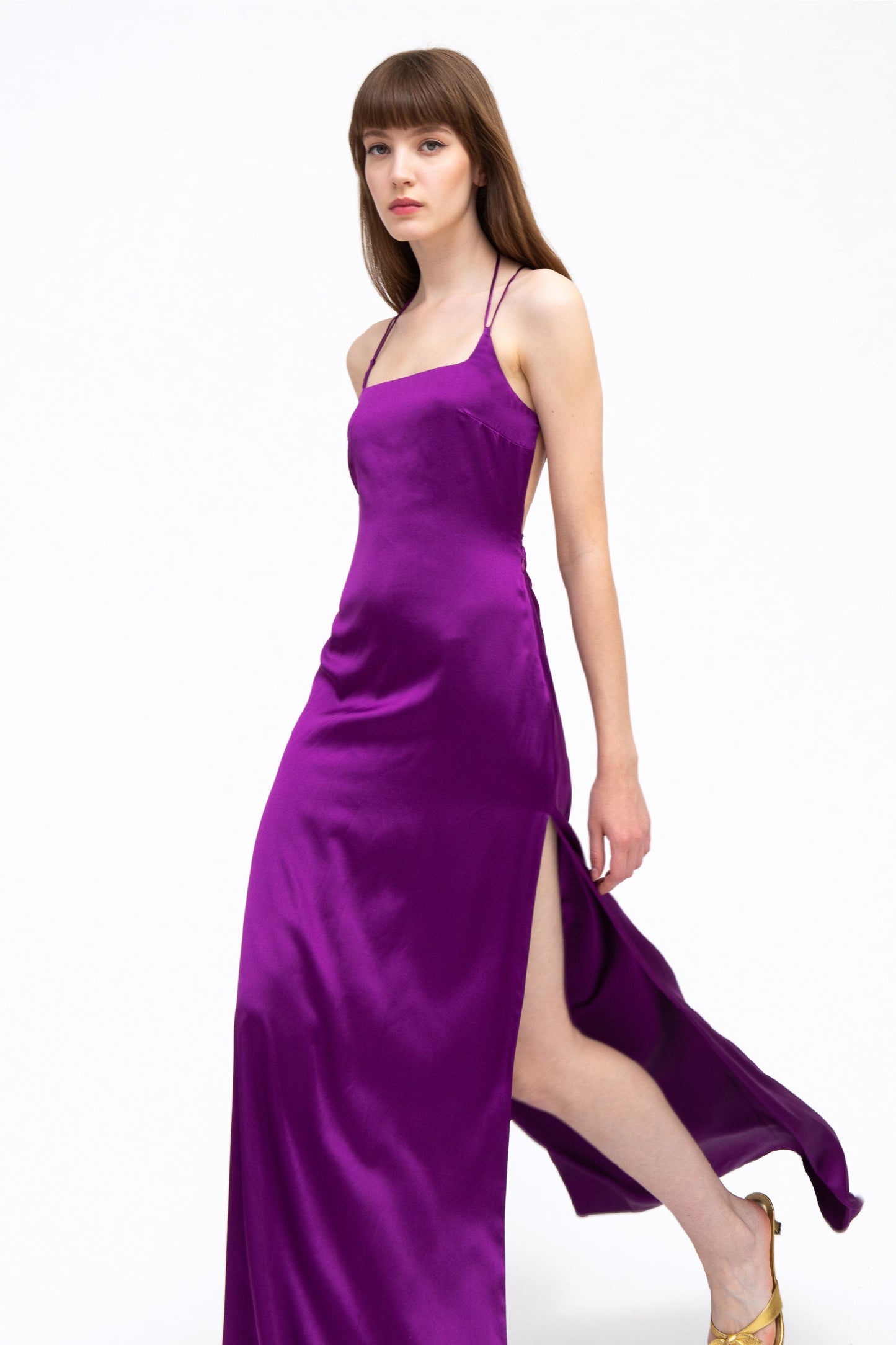 VIOLANTE - Long silk dress