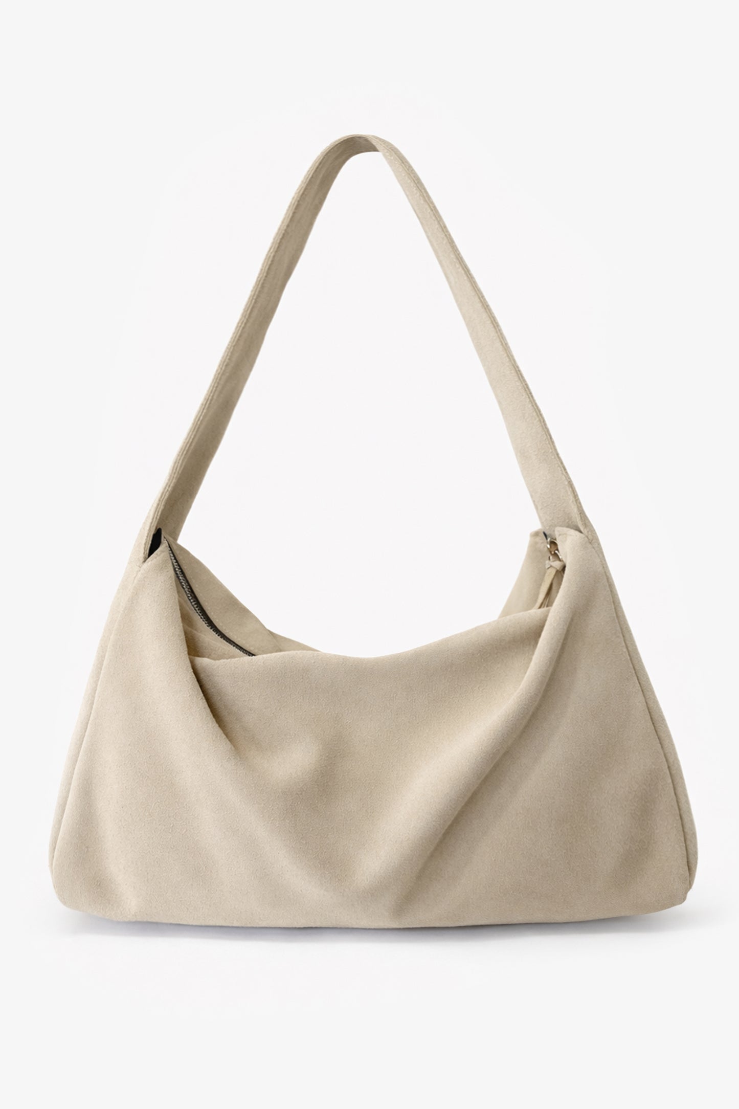 THE TI-BAG - Borsa big in suede Panna