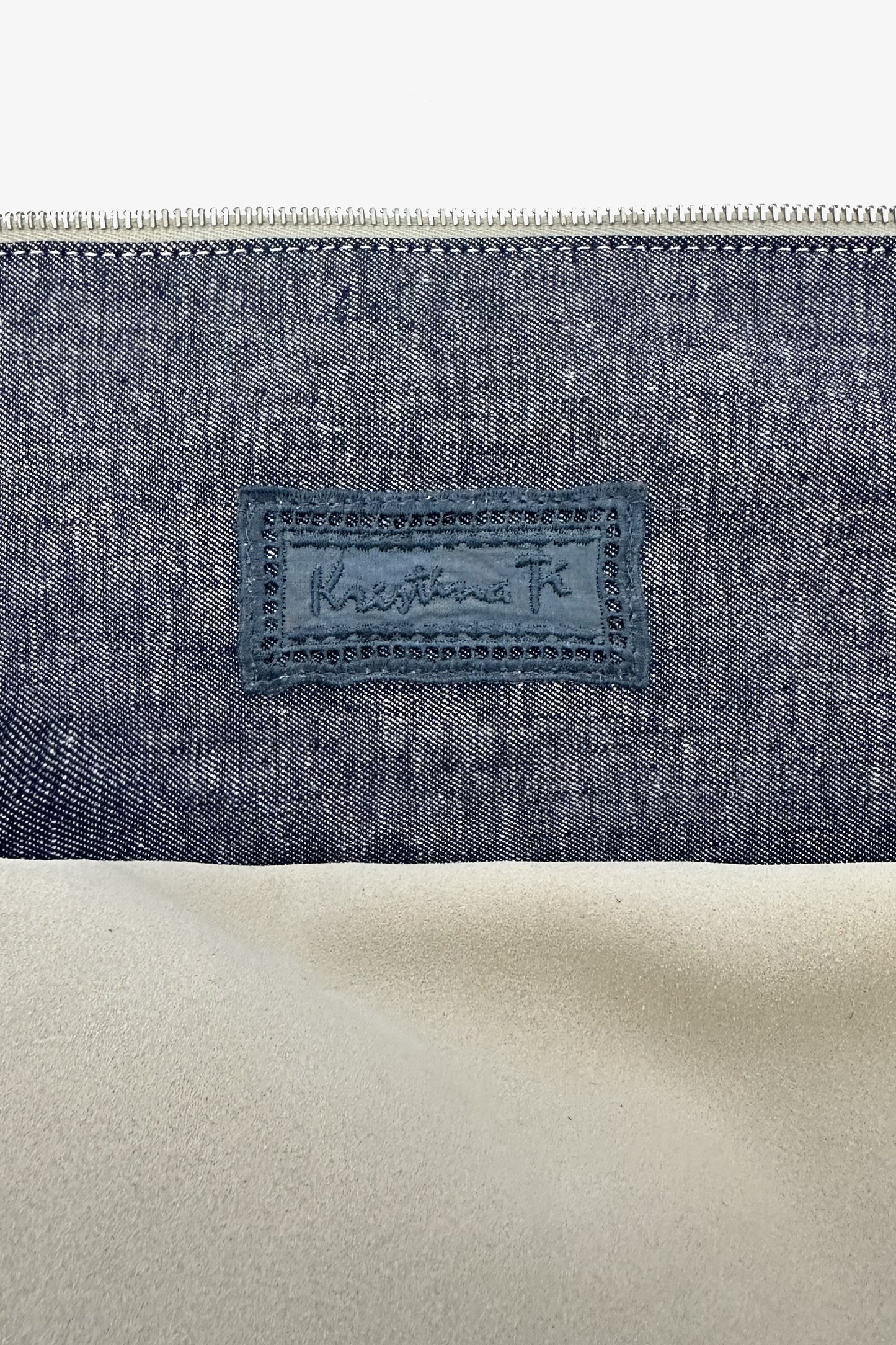 THE TI-BAG - Borsa big in suede Panna