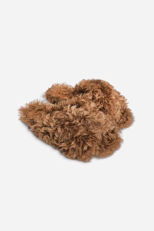 KIRA - Mule furry Brown