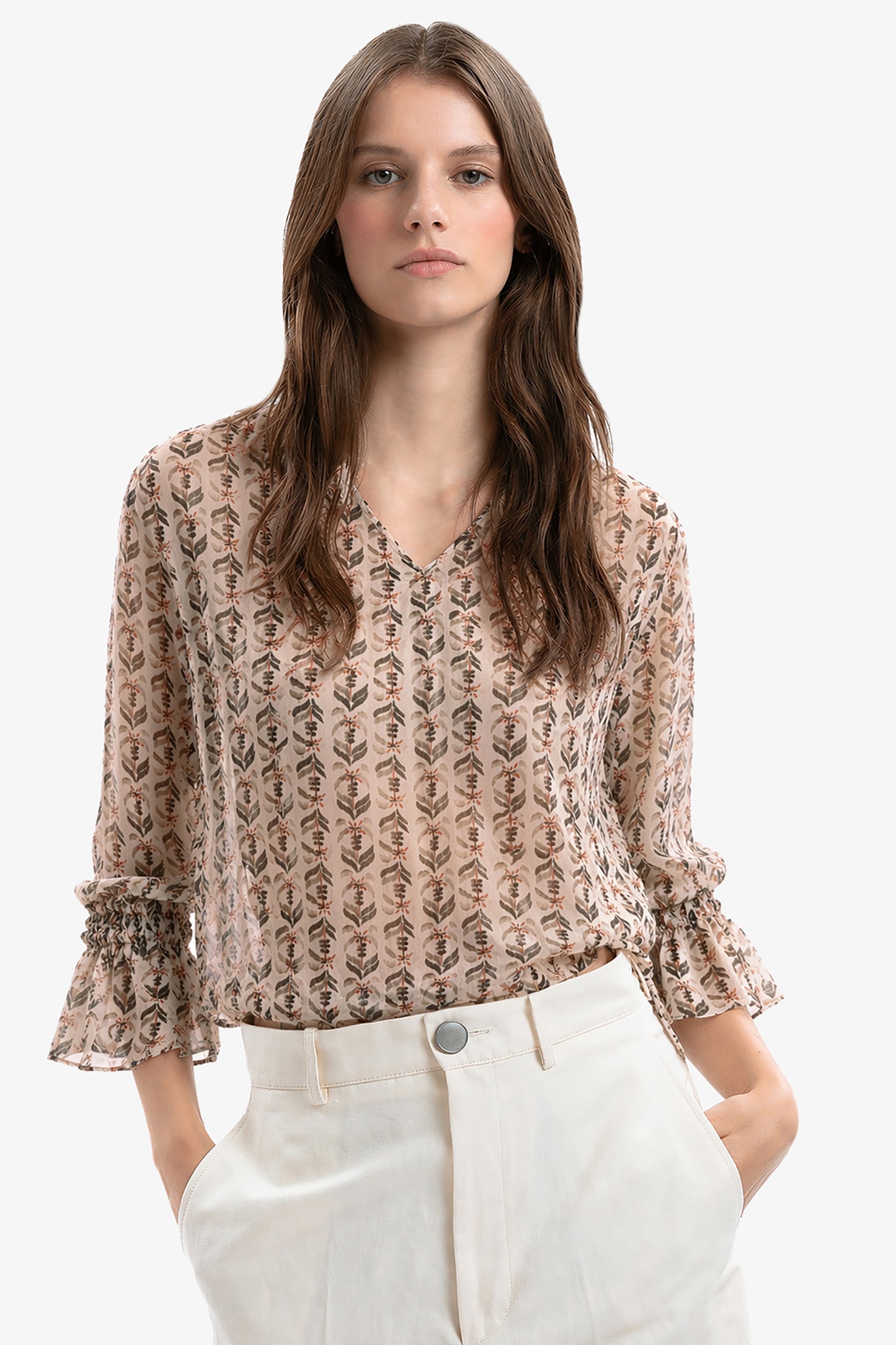 ANNA - Blusa in seta Lotus