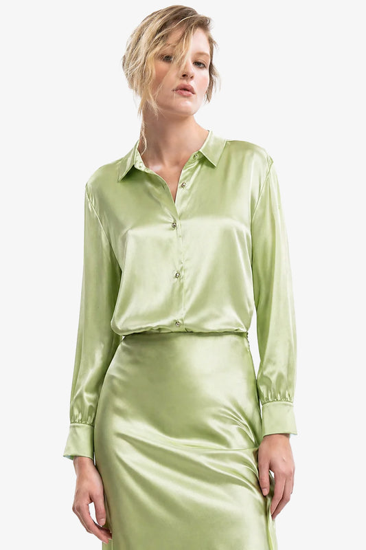 NILDE - Silk shirt Ninfea