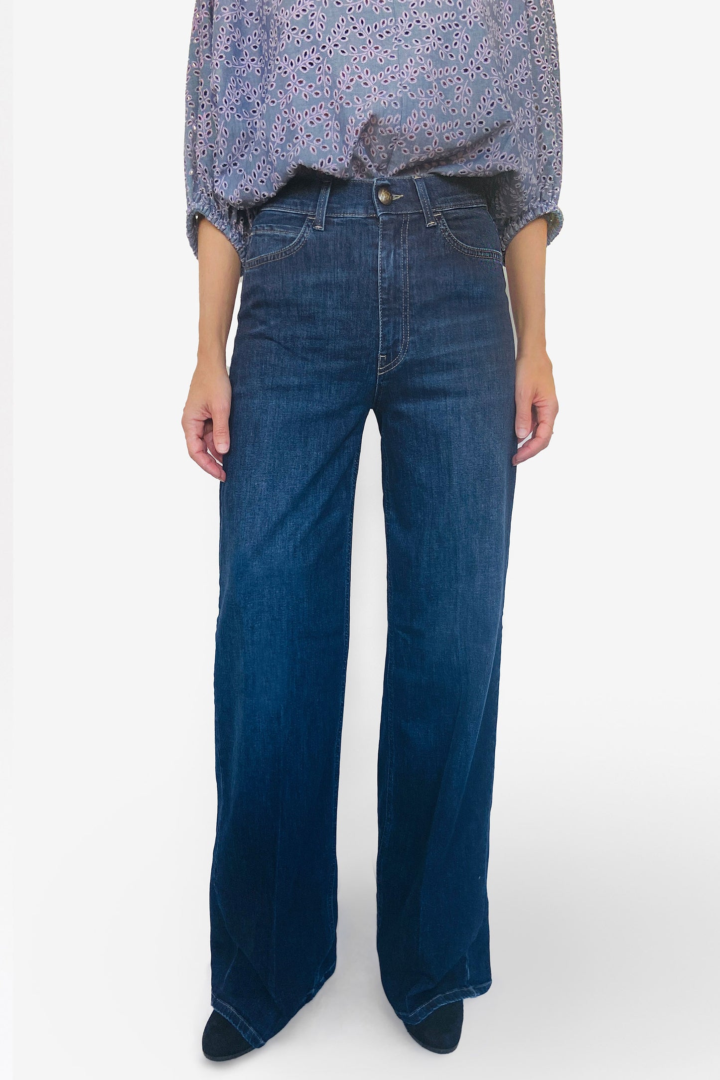 CLOTILDE - Jeans a gamba larga